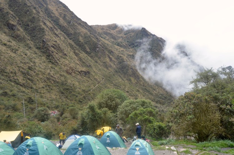 Night 2 Campsite - note the trail up the mountain