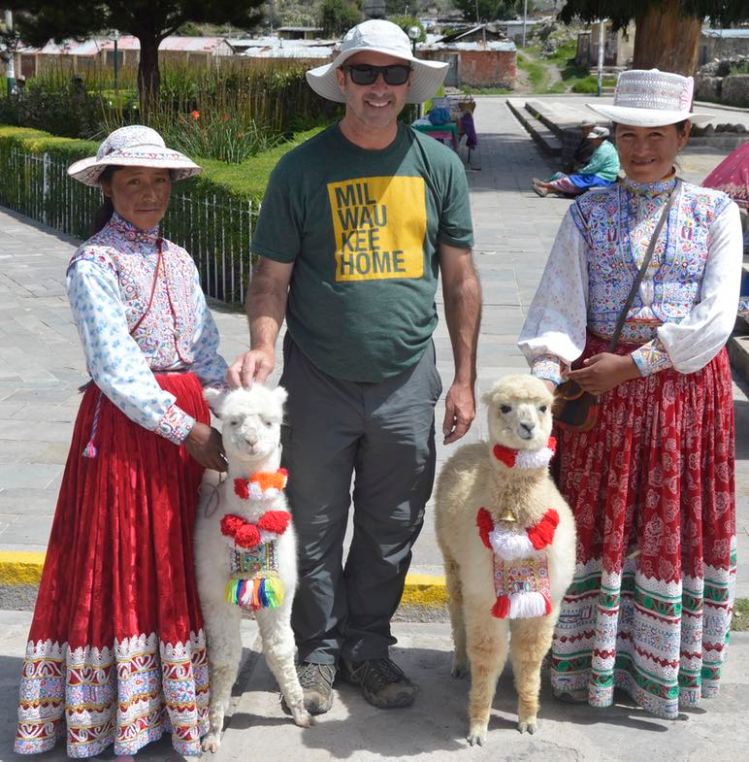 Cabana and Collagua Girls with Alpacas